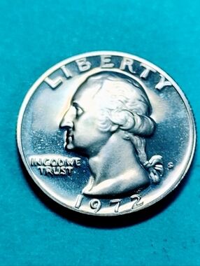 1972-S Proof Washington Quarter From US Mint Set #0520.